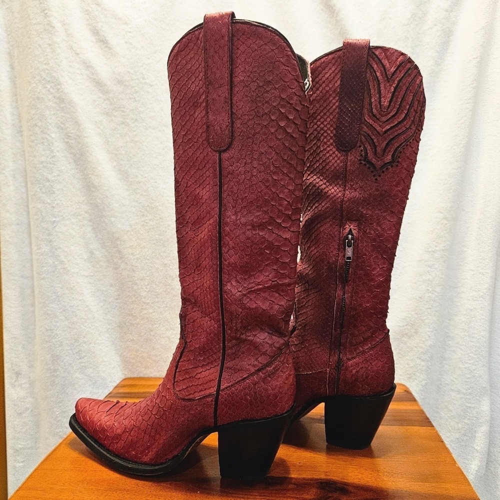 Corral Red Python Boots Kemo Sabe Exclusive Size … - image 5